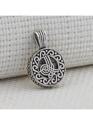 925 Gümüş Cevşeni Kebir Dualı Osmanlı Tuğra Tasarımlı 925 Ayar Gümüş Kolye Ucu