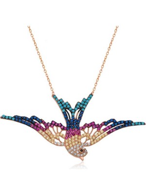 925 Gümüş Gümüş Kırlangıç Bayan Kolye