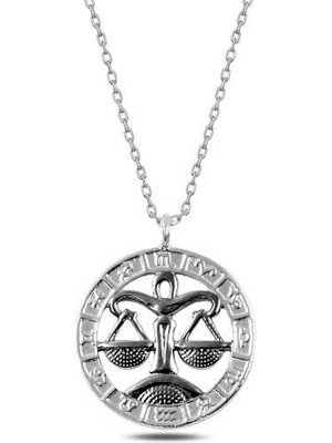 925 Gümüş ​​​gümüş Terazi Burcu Kolye