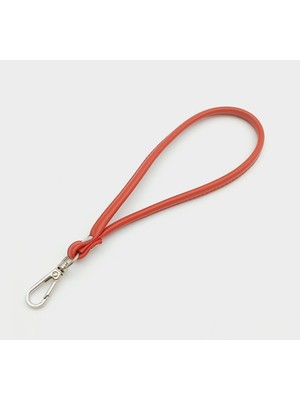 Angel Çanta Aksesuar Dikişli Suni Deri Kırmızı Renk Elcik Gümüş Metal