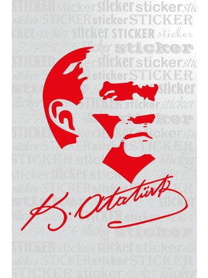 Ecce Atatürk Imzası Yapıştırma 30 cm x 30 cm