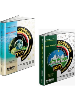 Miray Yayınları TYT AYT Coğrafya Soru Bankası Seti 2 Kitap 2023