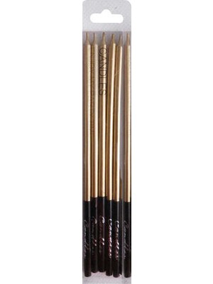BenimMarifetlerim Altın Pastel Pasta Mumu 16 cm
