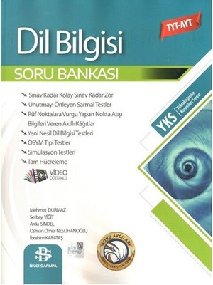 Bilgi Sarmal Yayınları  Dil Bilgisi Soru Bankası TYT AYT Üniversite ve Mesleki Sınav Hazırlık 17+ Yaş