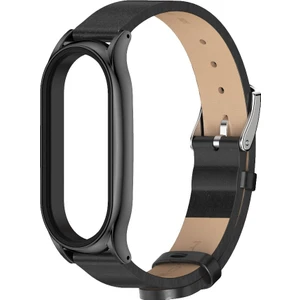 Xiaomi Mi Band 7 - 7 Nfc Için Mikrofiber Deri Saat Kayışı - Siyah (Yurt Dışından)