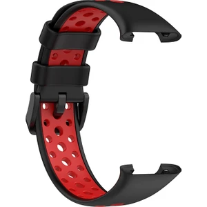 Zh Store Xiaomi Mi Band 7 Pro Için Tpu Saat Kayışı - Siyah - Kırmızı (Yurt Dışından)