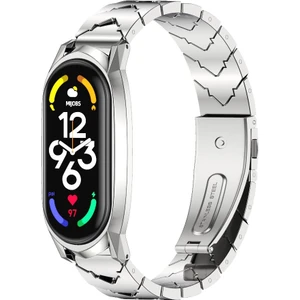 Xiaomi Mi Band 7 - 7 Nfc Için Paslanmaz Ste Saat Kayışı - Gümüş (Yurt Dışından)