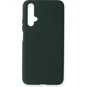 Happycase Huawei Honor 20 Kılıf Nano Içi Kadife  Silikon - Koyu Yeşil