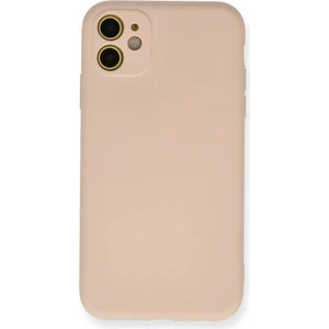 Happycase iPhone 11 Kılıf Nano Içi Kadife  Silikon - Pudra