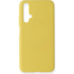 Happycase Huawei Honor 20 Kılıf Nano Içi Kadife  Silikon - Sarı