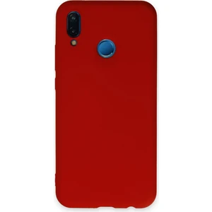 Happycase Huawei P20 Lite Kılıf Nano Içi Kadife  Silikon - Kırmızı