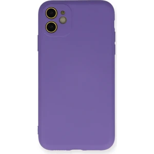 Happycase iPhone 11 Kılıf Nano Içi Kadife  Silikon - Mor