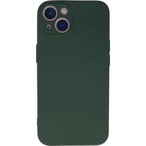 Happycase iPhone 13 Kılıf Nano Içi Kadife  Silikon - Koyu Yeşil