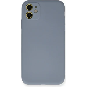 Happycase iPhone 11 Kılıf Nano Içi Kadife  Silikon - Gri