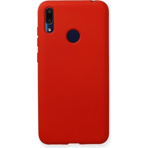 Happycase Huawei Y7 2019 Kılıf Nano Içi Kadife  Silikon - Kırmızı