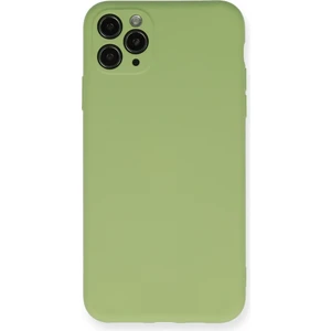 Happycase iPhone 11 Pro Max Kılıf Nano Içi Kadife  Silikon - Yeşil