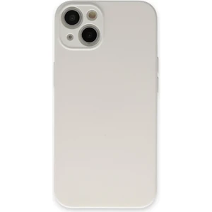 Happycase iPhone 13 Kılıf Nano Içi Kadife  Silikon - Beyaz
