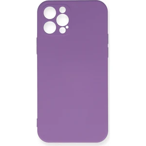 Happycase iPhone 12 Pro Max Kılıf Nano Içi Kadife  Silikon - Mor