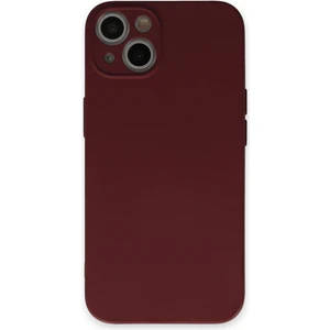 Happycase iPhone 13 Kılıf Nano Içi Kadife  Silikon - Bordo