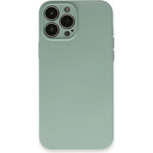 Happycase iPhone 13 Pro Max Kılıf Nano Içi Kadife  Silikon - Su Yeşili