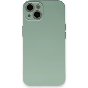 Happycase iPhone 13 Kılıf Nano Içi Kadife  Silikon - Su Yeşili