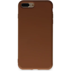 Happycase iPhone 7 Plus Kılıf Nano Içi Kadife  Silikon - Kahverengi