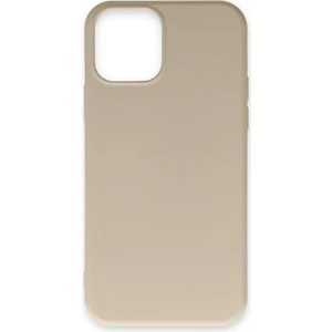 Happycase iPhone 12 Kılıf Nano Içi Kadife  Silikon - Bej