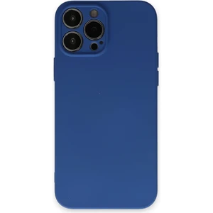 Happycase iPhone 13 Pro Max Kılıf Nano Içi Kadife  Silikon - Lacivert