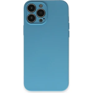 Happycase iPhone 13 Pro Kılıf Nano Içi Kadife  Silikon - Mavi