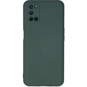 Happycase Oppo A52 Kılıf Nano Içi Kadife  Silikon - Koyu Yeşil