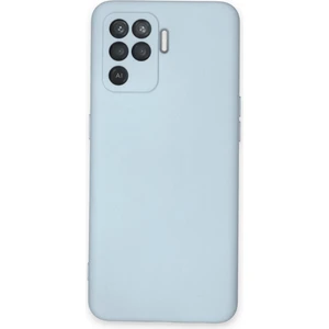 Happycase Oppo Reno 5 Lite Kılıf Nano Içi Kadife  Silikon - Buz Mavisi