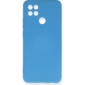 Happycase Oppo A15S Kılıf Nano Içi Kadife  Silikon - Mavi