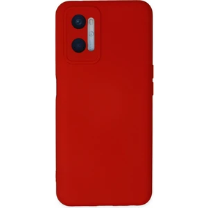Happycase Oppo A96 Kılıf Nano Içi Kadife  Silikon - Kırmızı