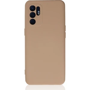 Happycase Oppo Reno 6 Kılıf Nano Içi Kadife  Silikon - Pudra