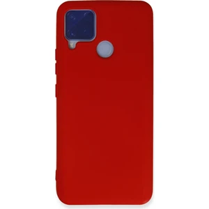 Happycase Realme C15 Kılıf Nano Içi Kadife  Silikon - Kırmızı