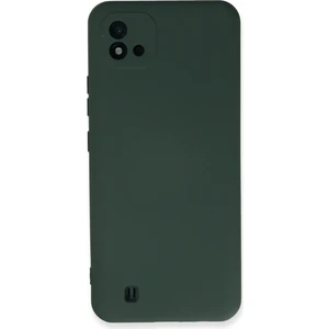 Happycase Realme C11 2021 Kılıf Nano Içi Kadife  Silikon - Koyu Yeşil