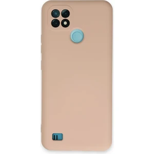 Happycase Realme C21 Kılıf Nano Içi Kadife  Silikon - Pudra
