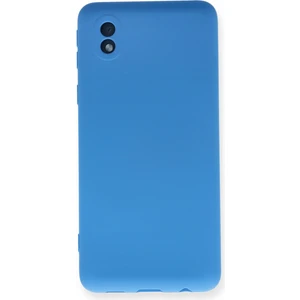 Happycase Samsung Galaxy A01 Core Kılıf Nano Içi Kadife  Silikon - Mavi