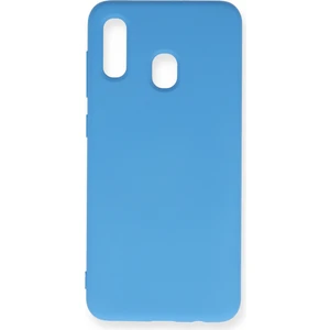 Happycase Samsung Galaxy A20 Kılıf Nano Içi Kadife  Silikon - Mavi