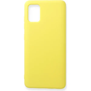 Happycase Samsung Galaxy A71 Kılıf Nano Içi Kadife  Silikon - Sarı