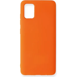 Happycase Samsung Galaxy A51 Kılıf Nano Içi Kadife  Silikon - Turuncu