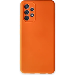 Happycase Samsung Galaxy A52S Kılıf Nano Içi Kadife  Silikon - Turuncu
