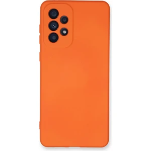 Happycase Samsung Galaxy A73 5g Kılıf Nano Içi Kadife  Silikon - Turuncu