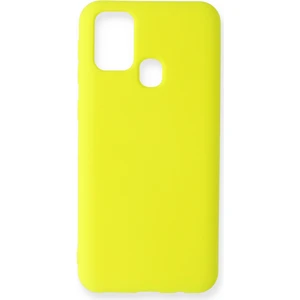 Happycase Samsung Galaxy M21 Kılıf Nano Içi Kadife  Silikon - Sarı