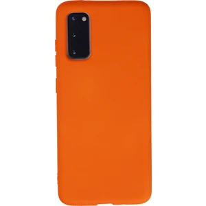 Happycase Samsung Galaxy S20 Kılıf Nano Içi Kadife  Silikon - Turuncu