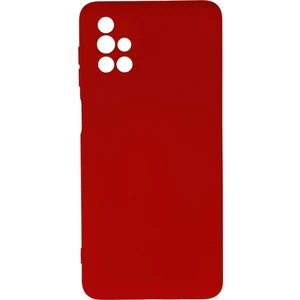 Happycase Samsung Galaxy M51 Kılıf Nano Içi Kadife  Silikon - Kırmızı