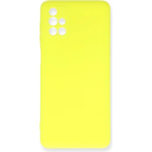 Happycase M51 Kılıf Nano Içi Kadife  Silikon - Sarı