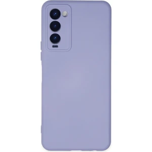 Happycase Tecno Camon 18P Kılıf Nano Içi Kadife  Silikon - Lila