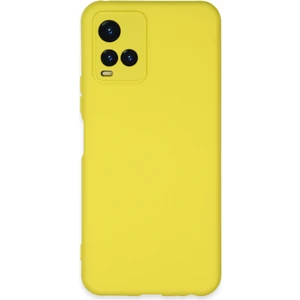 Happycase Vivo Y21 Kılıf Nano Içi Kadife  Silikon - Sarı