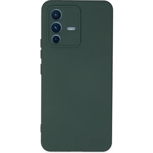 Happycase Vivo V23 5g Kılıf Nano Içi Kadife  Silikon - Koyu Yeşil